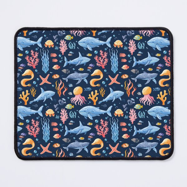 Item preview, Ocean Creatures Fish Shells Life Aquatic Sea Water Bubbles Whales Beach designed and sold by PHZTees.