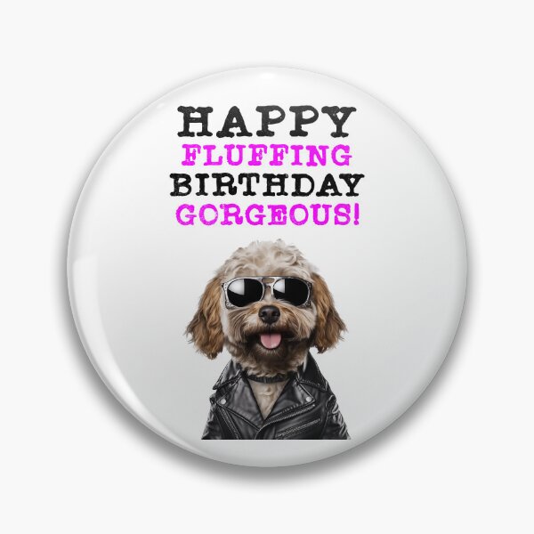 Item preview, Happy Fluffing Birthday Gorgeous Funny Cockapoo Birthday Card designed and sold by T-shirt-Designs.