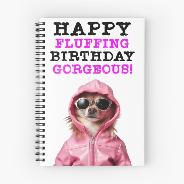 Item preview, Happy Fluffing Birthday Gorgeous Funny Pomeranian Birthday Card designed and sold by T-shirt-Designs.