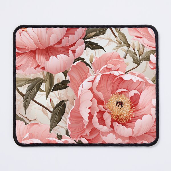 Item preview, Peony Tile 01: Ruffled Symphony in Blush and Blossom, Rose-Kissed Dreams on Leafy Thrones designed and sold by TheBrainArt.