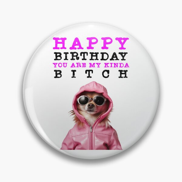 Item preview, Happy Fluffing Birthday Bitch Funny Pomeranian Birthday Card designed and sold by T-shirt-Designs.