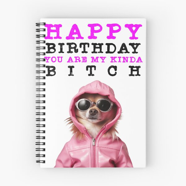 Item preview, Happy Fluffing Birthday Bitch Funny Pomeranian Birthday Card designed and sold by T-shirt-Designs.