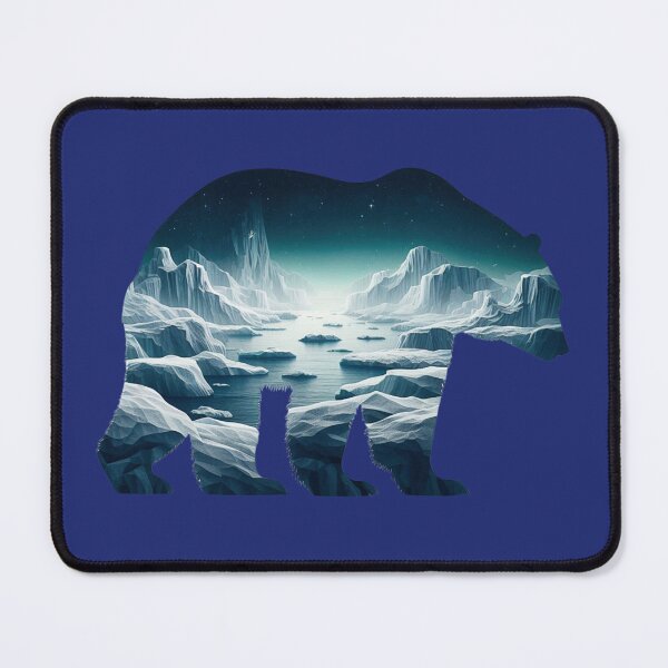 Item preview, Polar Bear 2 - Landscape Silhouette - Arctic Art designed and sold by HausKatz.