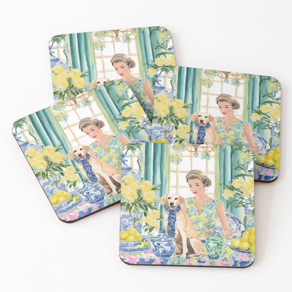 Item preview, A blue tie dinner, whimsical preppy art designed and sold by SophieClimaArt.