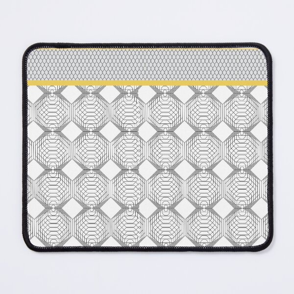 Item preview, Black, White and Mustard Geometric Pattern Zipper Pouch by Belle Treasure Chest designed and sold by Luetta  Stuger- Fleming.