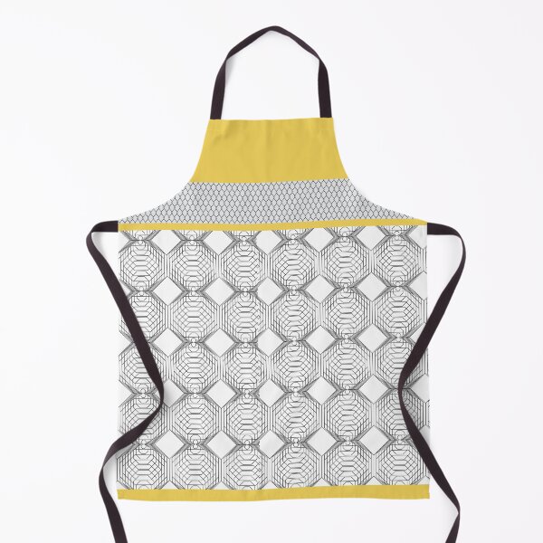 Item preview, Black, White and Mustard Geometric Pattern Zipper Pouch by Belle Treasure Chest designed and sold by Luetta Stuger- Fleming.