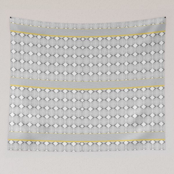 Item preview, Black, White and Mustard Geometric Pattern Zipper Pouch by Belle Treasure Chest designed and sold by Luetta  Stuger- Fleming.