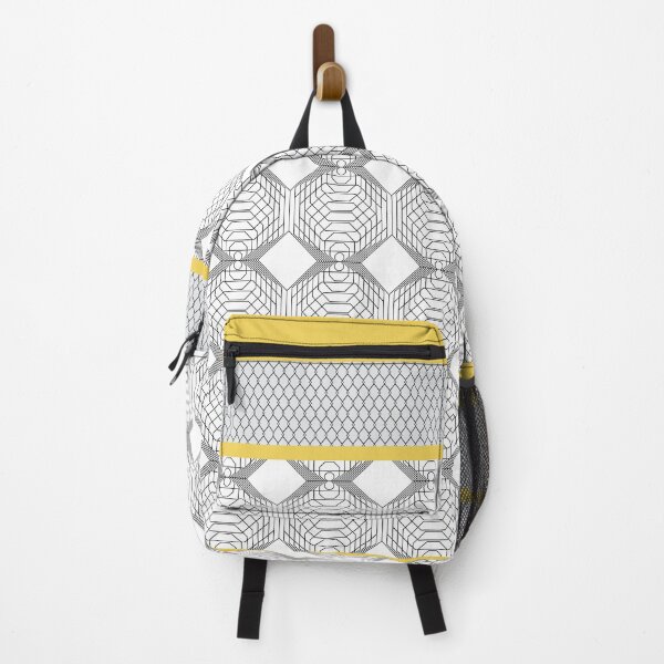 Item preview, Black, White and Mustard Geometric Pattern Zipper Pouch by Belle Treasure Chest designed and sold by Luetta Stuger- Fleming.