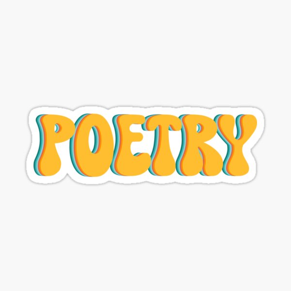 Item preview, retro poetry sticker designed and sold by Katelynn Wilson.