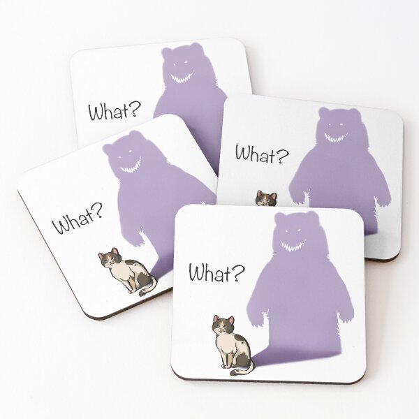 Item preview, What? I didn't do anything cat with scary bear shadow designed and sold by Azasart.