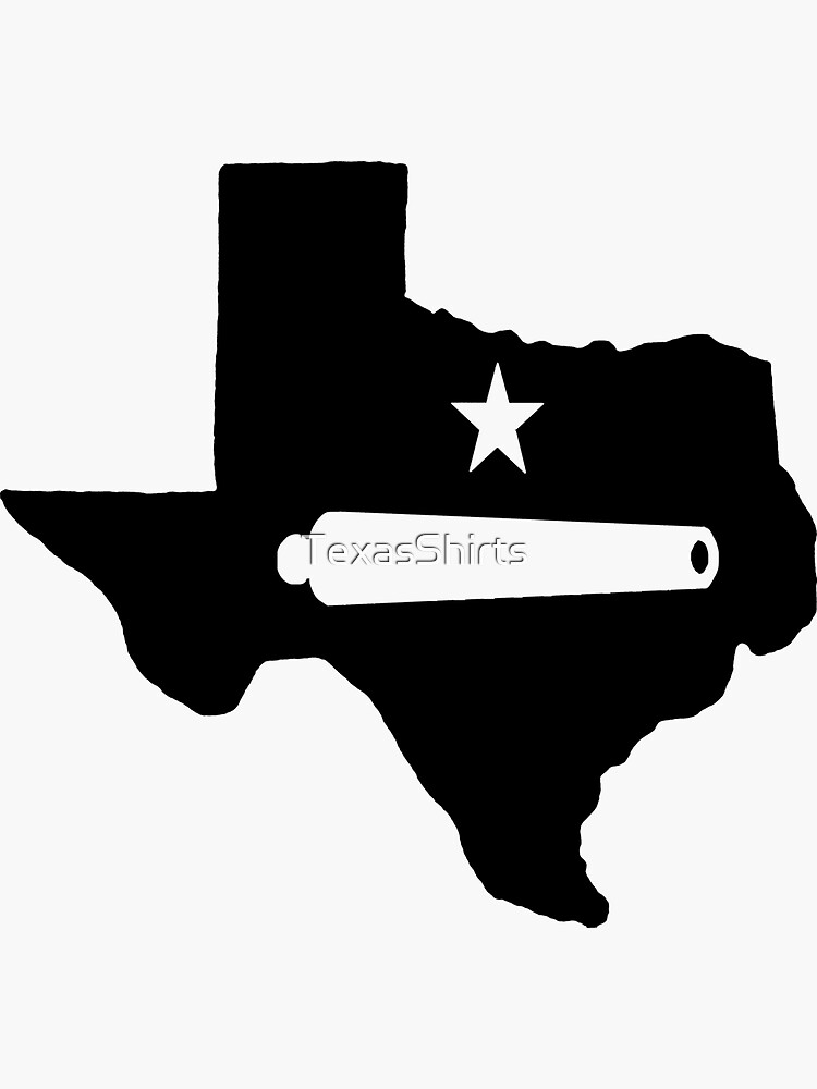 Thumbnail 3 of 3, Sticker, Texas Come And Take It Black Shirt designed and sold by TexasShirts.