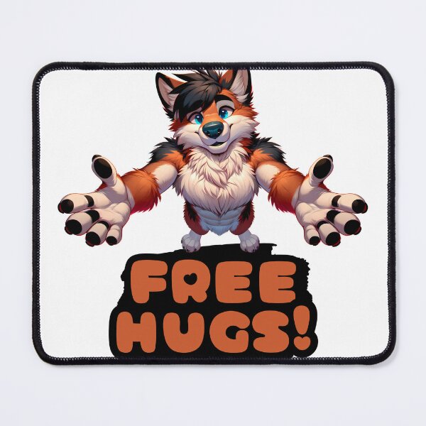 Item preview, Free Hugs From A Furry Anthro Fox designed and sold by BlueBullBazaar.