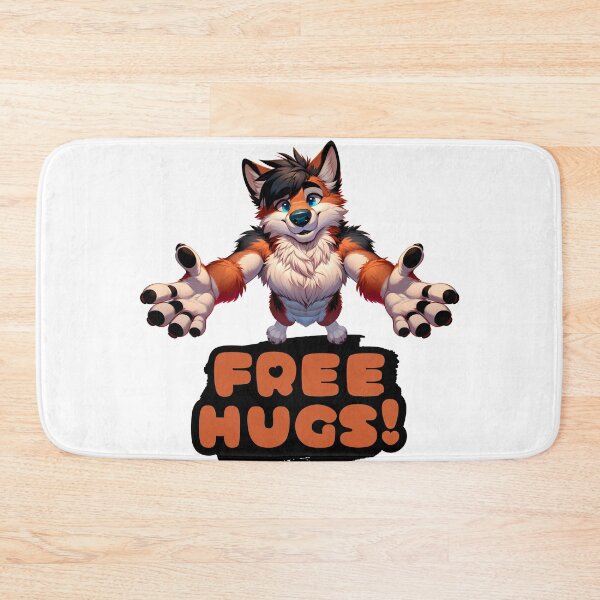 Item preview, Free Hugs From A Furry Anthro Fox designed and sold by BlueBullBazaar.