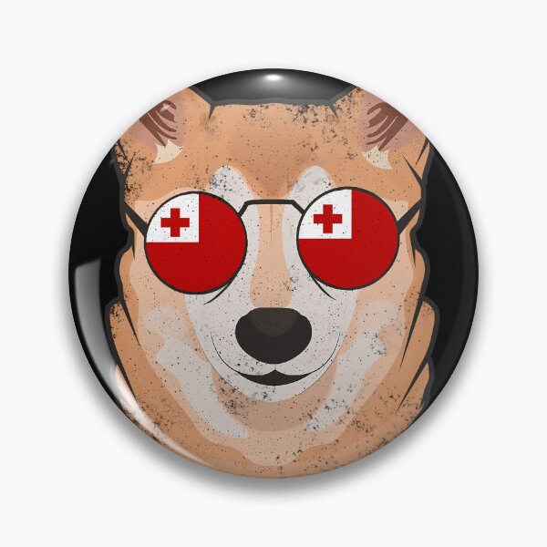 Item preview, Vintage Patriotic Shiba Inu Tongan Flag designed and sold by feether-store.