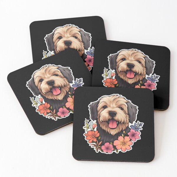 Item preview, Soft-coated Wheaten Terrier in Flowers designed and sold by CUTEDOGGIEZ.