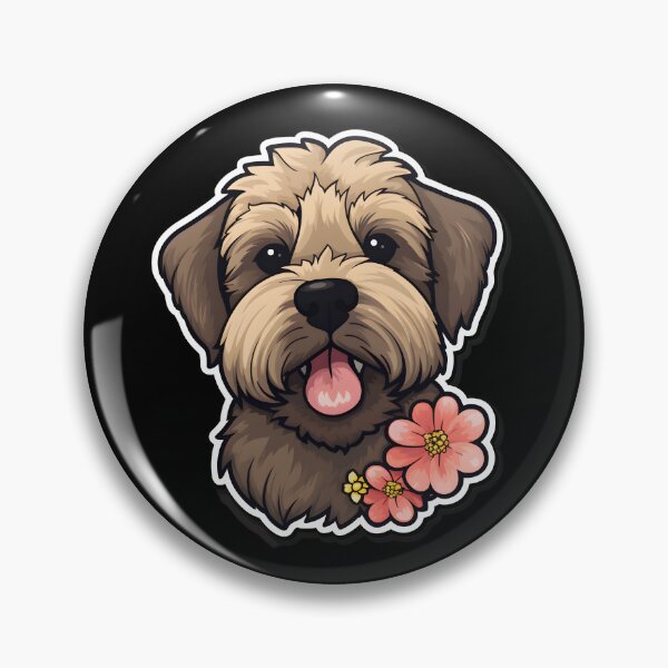 Item preview, Soft-coated Wheaten Terrier with Flowers designed and sold by CUTEDOGGIEZ.