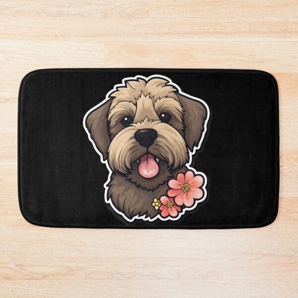 Item preview, Soft-coated Wheaten Terrier with Flowers designed and sold by CUTEDOGGIEZ.