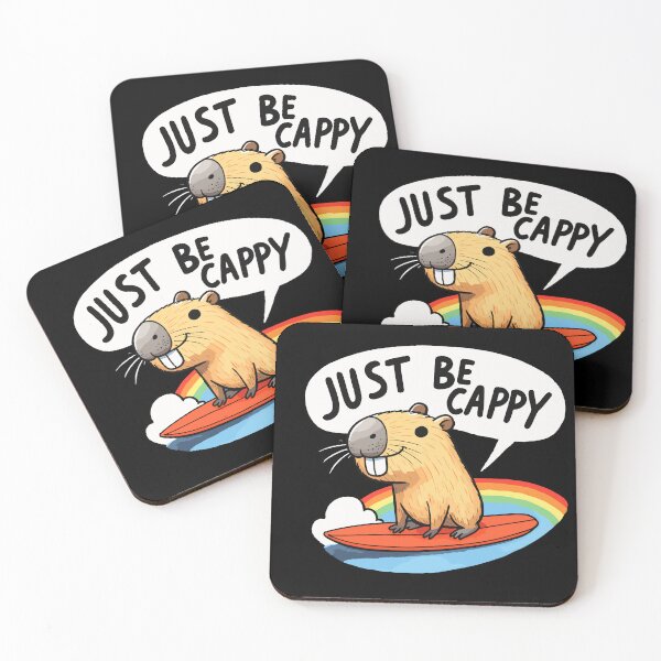 Item preview, Just be Cappy Rainbow Capybara designed and sold by DoodleDashShop.