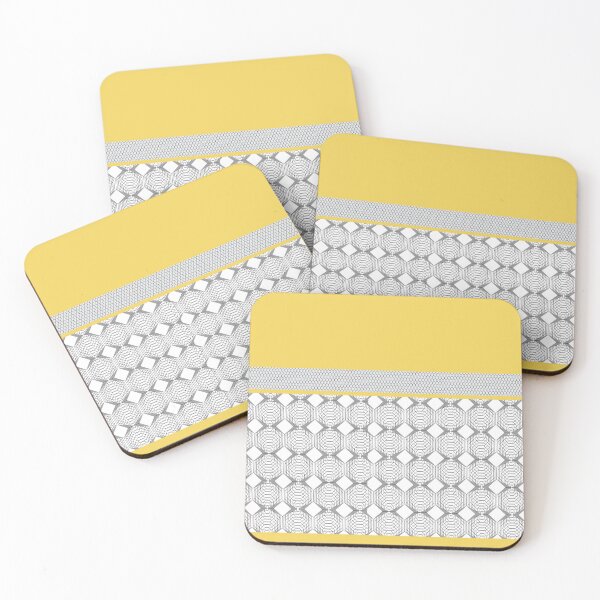 Item preview, Black, White and Mustard Geometric Pattern Zipper Pouch by Belle Treasure Chest designed and sold by Luetta  Stuger- Fleming.