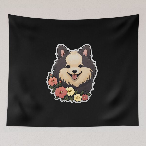 Item preview, Spitz in Flowers designed and sold by CUTEDOGGIEZ.