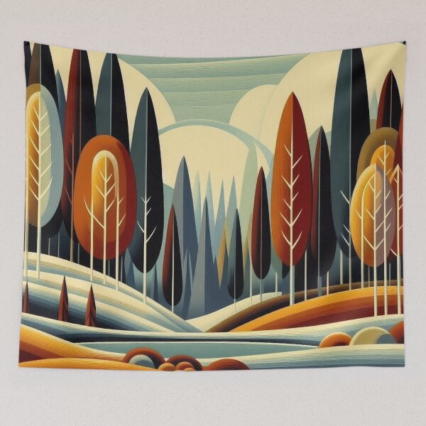 Item preview, Whimsical Forest - Minimalist Boho Landscape designed and sold by HausKatz.