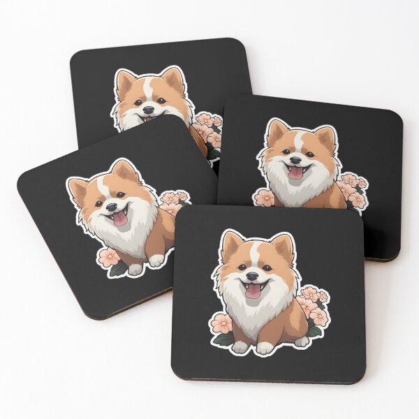 Item preview, Spitz with Flowers designed and sold by CUTEDOGGIEZ.