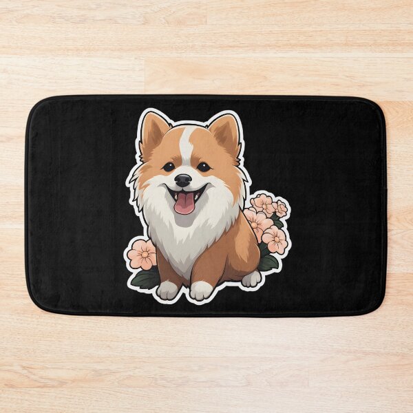 Item preview, Spitz with Flowers designed and sold by CUTEDOGGIEZ.