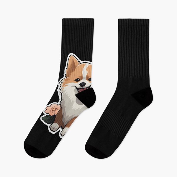 Item preview, Spitz with Flowers designed and sold by CUTEDOGGIEZ.