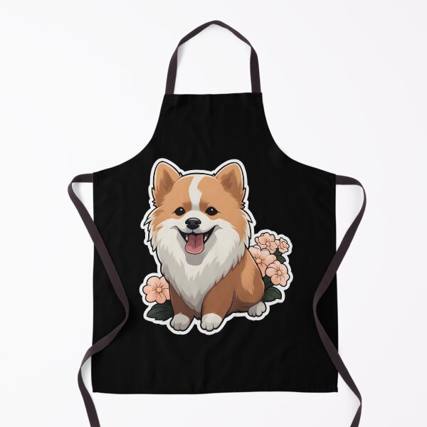 Item preview, Spitz with Flowers designed and sold by CUTEDOGGIEZ.