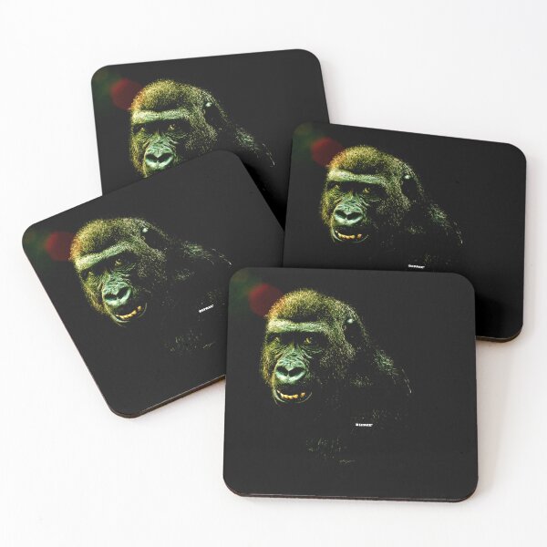 Item preview, Gorilla Portrait on Black Background by dePace' designed and sold by mrpropcake.
