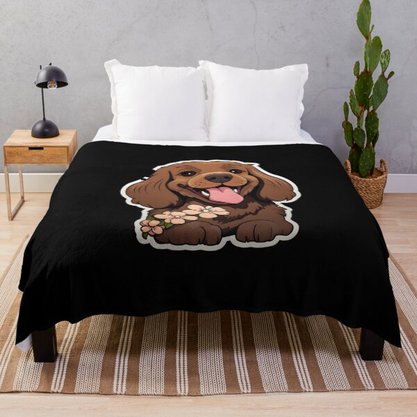 Item preview, Sussex Spaniel in Flowers designed and sold by CUTEDOGGIEZ.