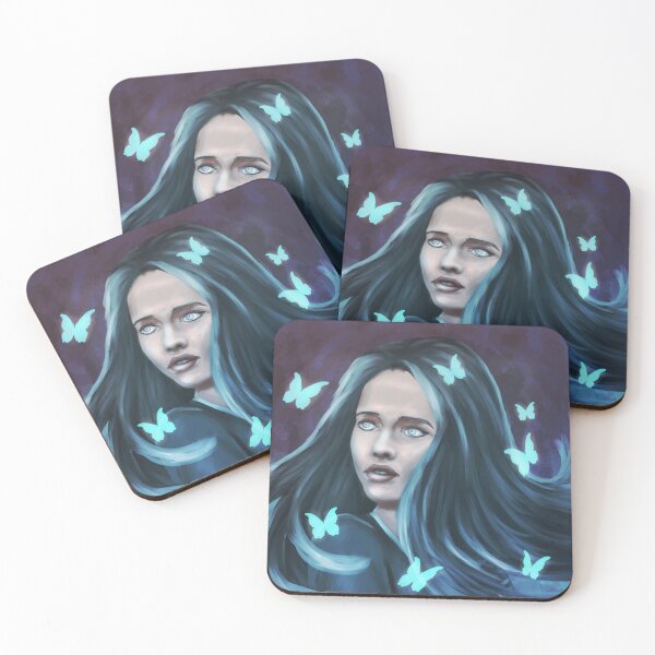Item preview, Winged Elegance: Face Surrounded by Butterflies in an Inspiring Design | Fantasy Art designed and sold by Eleanarte.