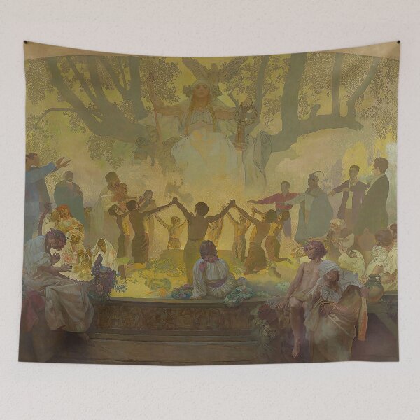 Item preview, The Slav Epic, cycle No.18. The Oath of Omladina Under the Slavic Linden Tree, by Alphonse Mucha. HIGH DEFINITION designed and sold by MINDTHECHERRY.