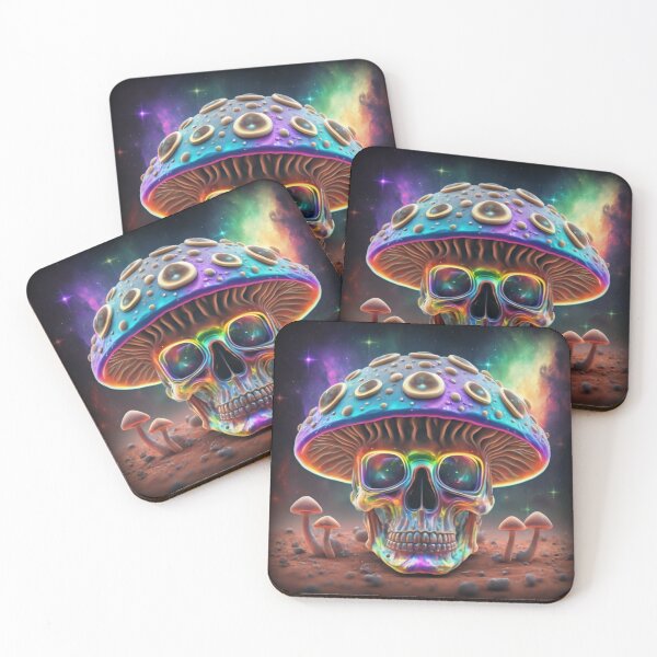 Item preview, Rainbow Mushroom Skull designed and sold by MushroomShack.