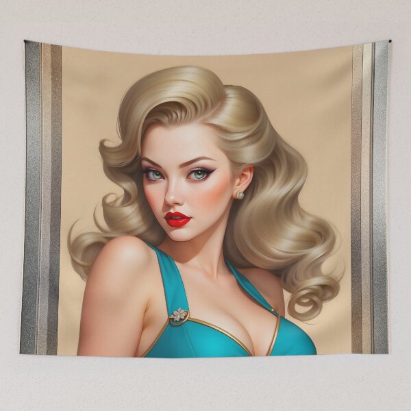Item preview, Illustration Of A Captivating Blonde AI Concept Art Portrait by Xzendor7 designed and sold by Xzendor7 Digital Art Creations.