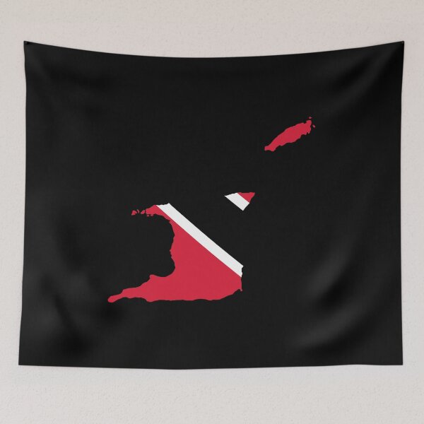 Item preview, Flag Map of Trinidad and Tobago designed and sold by feether-store.