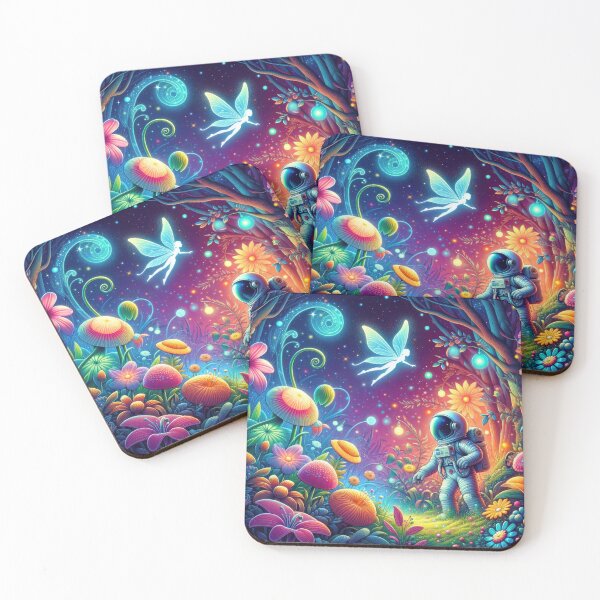 Item preview, Astronaut and Fairy in Magic Forest designed and sold by SunkenCost.