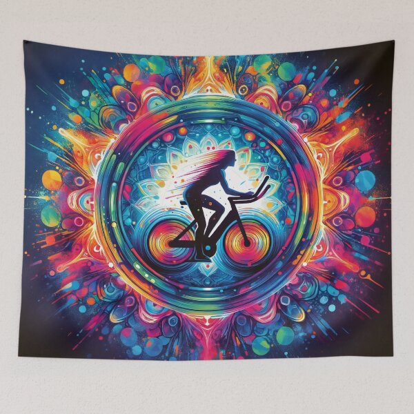 Item preview, Cosmic Cyclist: Pedaling Through Psychedelic Dimensions designed and sold by ArtComixHaven.