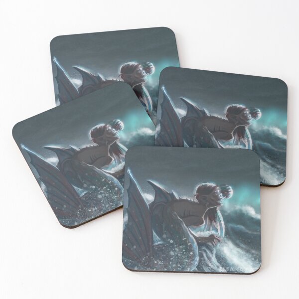 Item preview, Evil Mermaid: Dark Enchantment Illuminated by the Glow of a Lighthouse in this Unique Product Design designed and sold by Eleanarte.