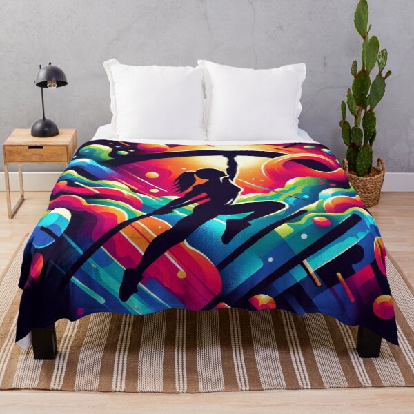 Item preview, Ascend to Euphoria: A Pole Vaulter's Cosmic Leap designed and sold by ArtComixHaven.