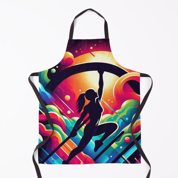 Item preview, Ascend to Euphoria: A Pole Vaulter's Cosmic Leap designed and sold by ArtComixHaven.