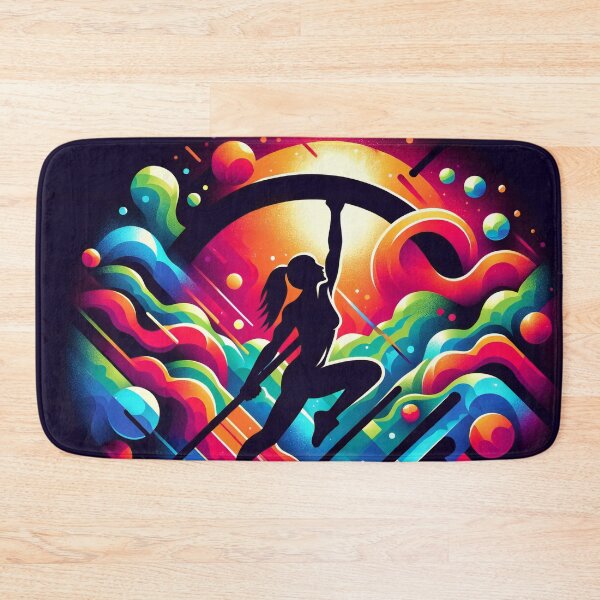 Item preview, Ascend to Euphoria: A Pole Vaulter's Cosmic Leap designed and sold by ArtComixHaven.