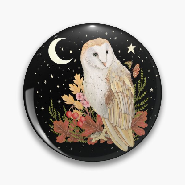 Item preview, Nature wildlife owl moth folklore art designed and sold by CERVART.