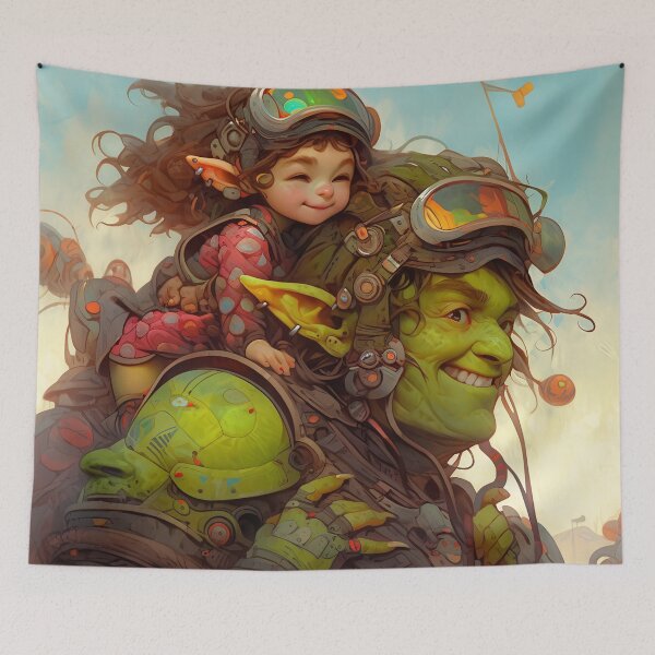 Item preview, Adventurous Whimsical Fantasy Steampunk Duo designed and sold by bubblegoth.