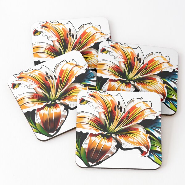 Item preview, Colorful Painted Lily Flower designed and sold by DisneyKrayzie.