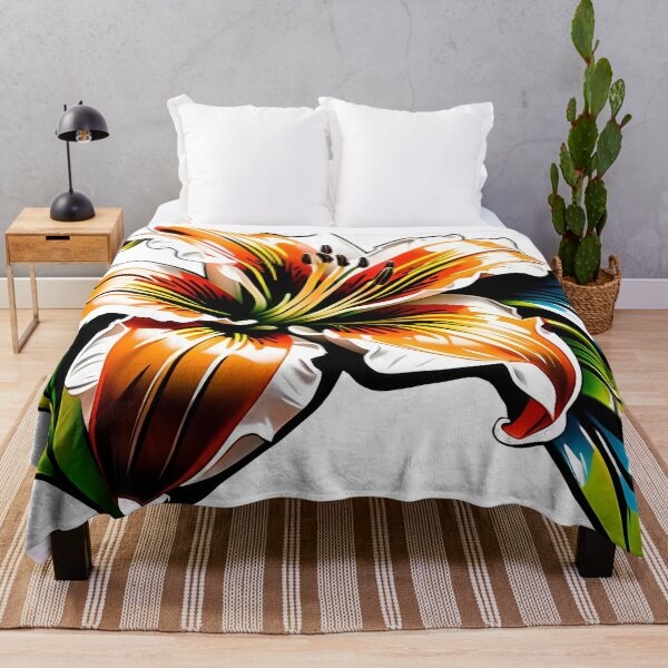 Item preview, Colorful Painted Lily Flower designed and sold by DisneyKrayzie.