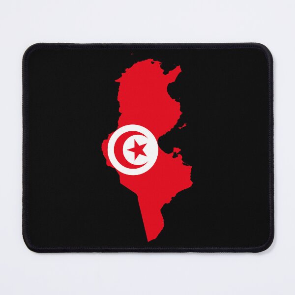 Item preview, Flag Map of Tunisia designed and sold by feether-store.