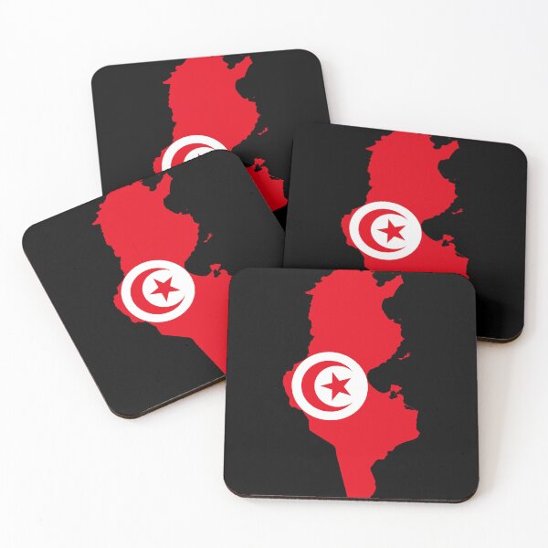 Item preview, Flag Map of Tunisia designed and sold by feether-store.