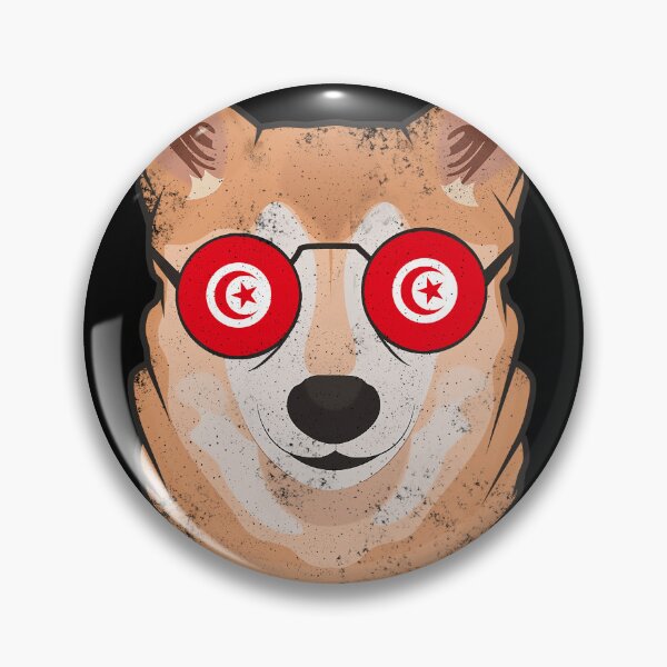 Item preview, Vintage Patriotic Shiba Inu Tunisian Flag designed and sold by feether-store.