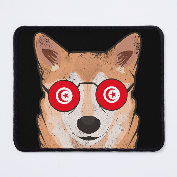 Item preview, Vintage Patriotic Shiba Inu Tunisian Flag designed and sold by feether-store.
